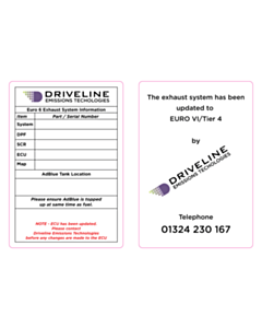 Driveline Emissions Window Stickers