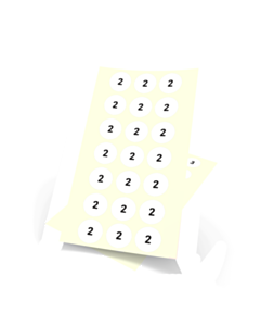 Shoe Size 2 Labels 20mm