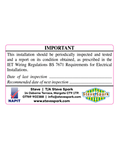 Steve Spark Periodic Inspection Labels