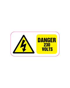 Danger 230 Volts Labels