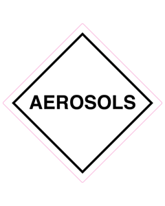 Aerosols Placard Labels 250x250mm