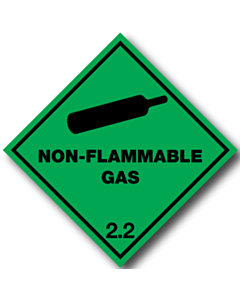Non-Flammable Gas 2.2 Placard Labels 250x250mm