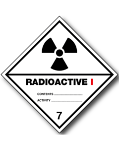 Radioactive I 7 Placard Labels 250x250mm