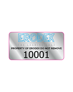 40x20mm Erodex Silver Void Asset Labels