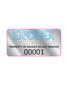 50x25mm Erodex Silver Void Asset Labels
