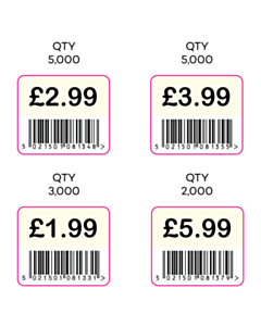 Wellman Books Barcode Price Labels - 4 Sorts