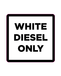 White Diesel Only Labels
