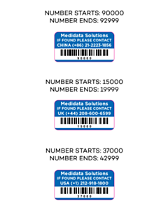 Medidata Solutions Asset Labels - 3 Sorts
