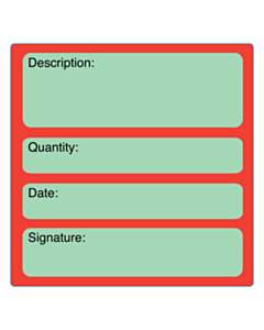 150x150mm Stock Take Labels