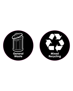 63mm Dia General Waste / Mix Recycling Labels
