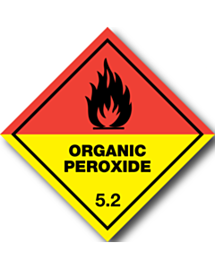 Organic Peroxide 5.2 Placard Labels 250x250mm
