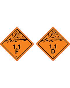 50x50mm 1.1F & 1.1D Labels