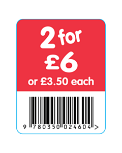2 for £6 or £3.50 Each Labels