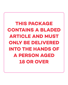 Package Contains Bladed Article Lables
