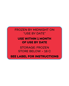 Frozen By Midnight Labels 50x30mm