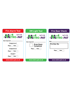 Metro PAT 85x55mm Labels - 3 Sorts