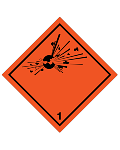 Blank Explosive 1 Placard Labels 250x250mm