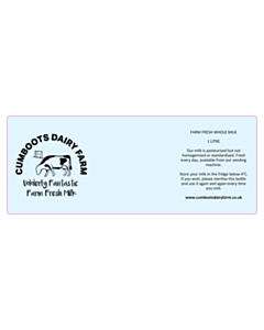 Cumboots Dairy 90x230 Bottle Label