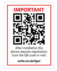 Actia Registration QR Code Red Design