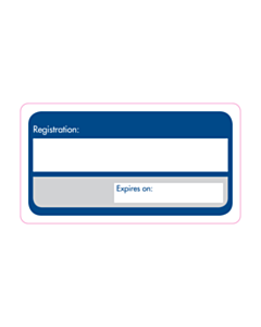 Registration Windscreen Stickers 70x38mm