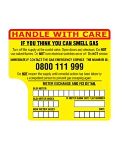 Gas Meter Labels