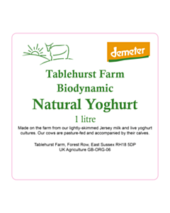 Tablehurst Farm Natural Yoghurt Labels
