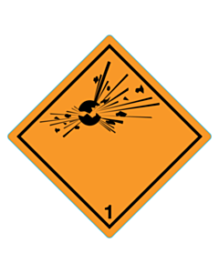 Blank Explosive 1 Labels 100x100mm (250 Labels)