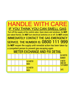 Dragon RS 65x55mm Gas Label