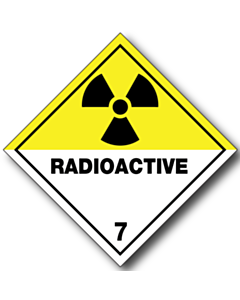 Radioactive 7 Placard Labels 250x250mm