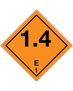 Explosive 1.4E Placard Labels 250x250mm