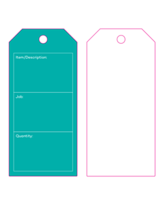 110x51mm Stages Fabrication Tags 