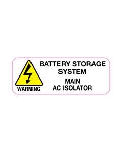 40x15mm Chelsfield Solar Battery Storage Labels