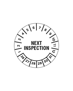Next Inspection Stickers 25mm