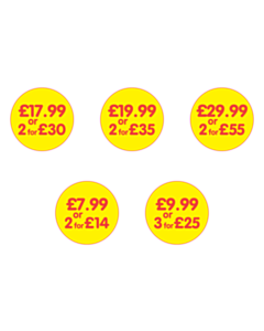 40mm Dia Price Labels - 5 Sorts