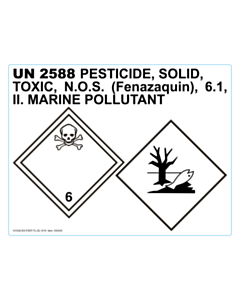 280x215mm UN2588 Gowan Pesticide Label