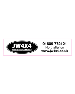 210x50mm JW 4x4 Window Sticker 