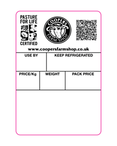 50x73mm Coopers Farm Shop Scale Labels