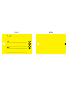 150x101.6mm Large Yellow Perma Tag 