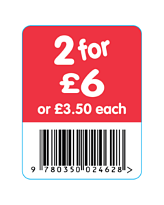 45X35mm 2 for £6 or £3.50 Each Label