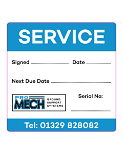 100x100mm Pro Mech Service Label 