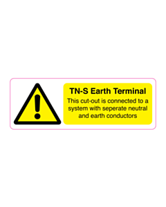 94x33mm TNS Earth Terminal Label 