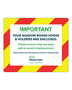 100x120mm Shadow Board Hook Labels 