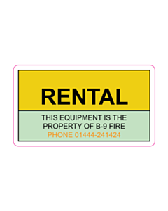70x40mm B9 Fire Rental Label