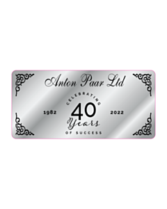 80x38mm Anton Parr Silver Bottle Label