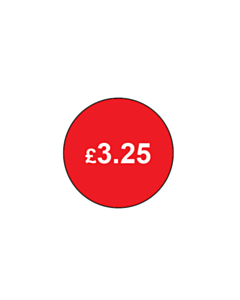 £3.25 Price Labels 20mm Permanent