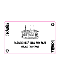 80x50mm Heavenly Cake Courier Labels 