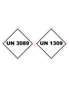 250x250mm UN1309 / UN3089 Labels 