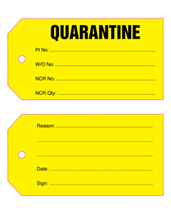 RHH Frank Quarantine Tags