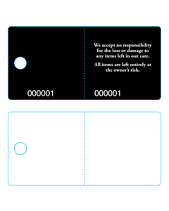 Black Cloakroom Tags