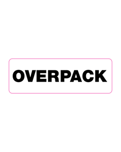 75x25mm Overpack Labels
